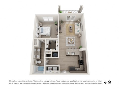 A4 one bedroom one bathroom